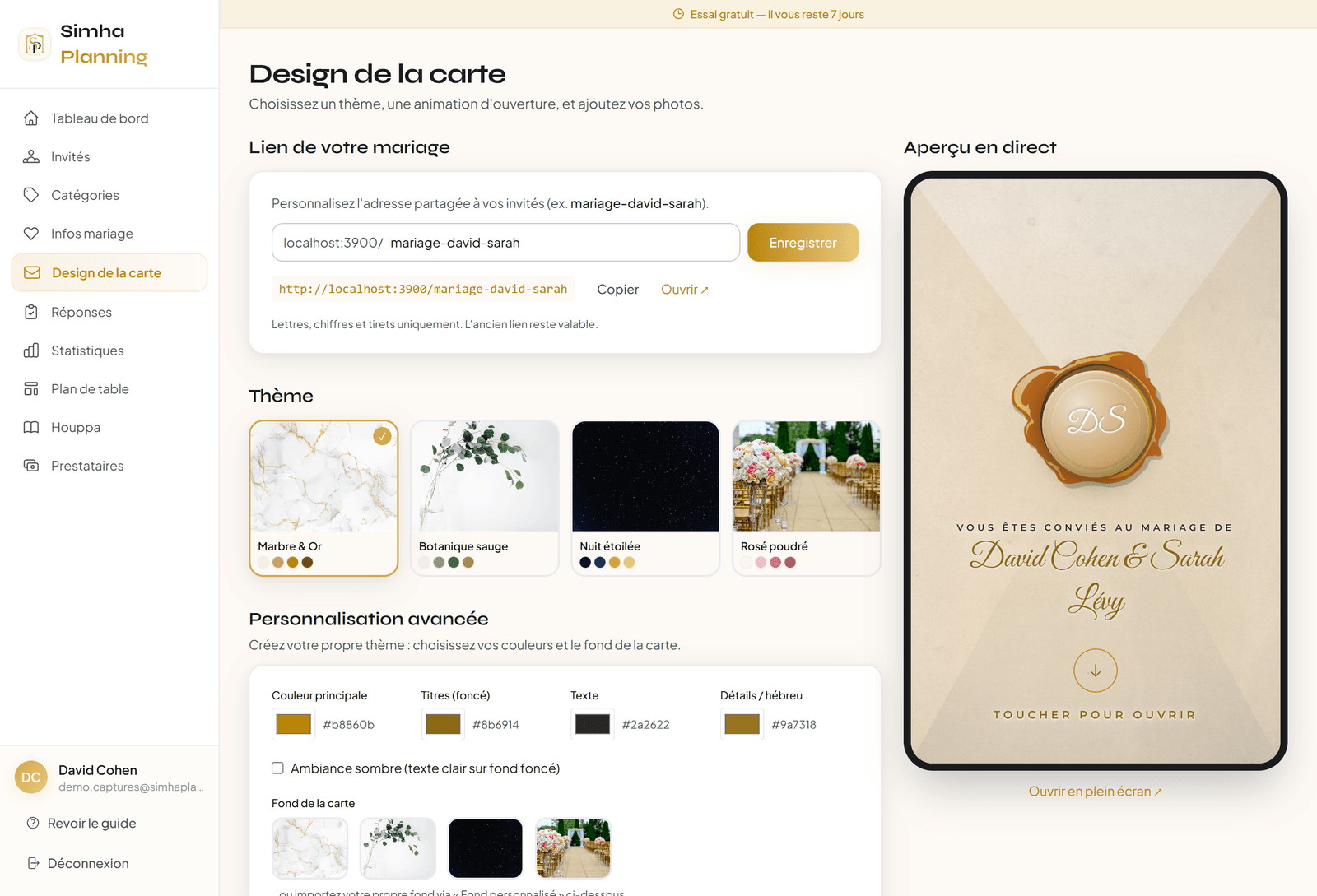 Design de la carte