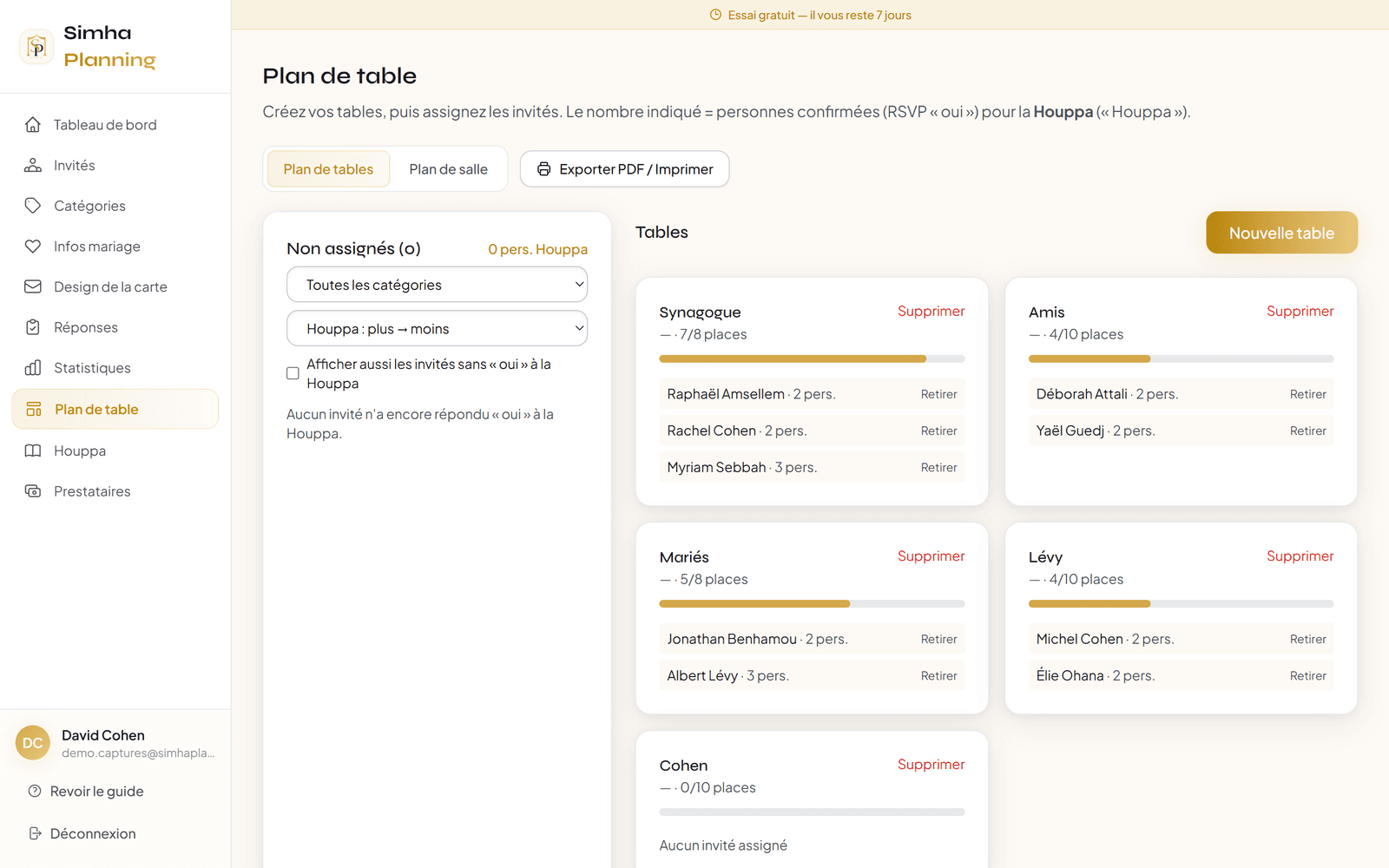 Plan de table